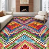 Ultra Soft Area Rug, Non Slip, Stain Resistant, Washable Area Rugs for Living Room, Bedroom, Artisan Braided Textured Appeal(Red)