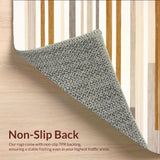 Contemporary Stripe Area Neutral Tone Non Slip Stain Proof(Beige)