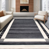 Ultra Soft Area Rug, Non Slip, Stain Resistant, Washable Area Rugs for Living Room, Bedroom, Stylish Minimalist Geometric Arrangement(Gray)