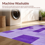 Ultra Soft Area Rug, Non Slip, Stain Resistant, Washable Area Rugs for Living Room, Bedroom, Vivid Cozy Fluffy Aesthetic(Purple)