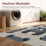 Ultra Soft Area Rug, Non Slip, Stain Resistant, Washable Area Rugs for Living Room, Bedroom, Nature-Inspired Wildlife Lodge Non-Slip Carpet(Gray)