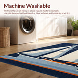 Ultra Soft Area Rug, Non Slip, Stain Resistant, Washable Area Rugs for Living Room, Bedroom, Rustic Ocean-Inspired Pattern(Blue)