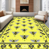 Ultra Soft Area Rug, Non Slip, Stain Resistant, Washable Area Rugs for Living Room, Bedroom, Quirky Garden-Inspired Art Piece(Yellow)