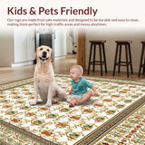 Beige and Brown Trellis Ideal for Entryway(White)