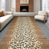 Ultra Soft Area Rug, Non Slip, Stain Resistant, Washable Area Rugs for Living Room, Bedroom, Sophisticated Textured Animal Prints(Beige)
