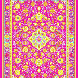 Ultra Soft Area Rug, Non Slip, Stain Resistant, Washable Area Rugs for Living Room, Bedroom, Rustic Vintage Patterned Accent(Pink)