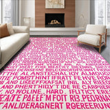 Ultra Soft Area Rug, Non Slip, Stain Resistant, Washable Area Rugs for Living Room, Bedroom, Eclectic Soft Pink Quote Decor(Beige)