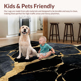 Artistic Fluid Marble Motif(Black)