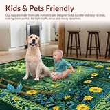 Lively Green Tiled Nature Scenes(Green)