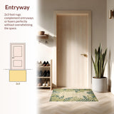 Ultra Soft Area Rug, Non Slip, Stain Resistant, Washable Area Rugs for Living Room, Bedroom, Contemporary Insect Motif Aesthetic(Beige)