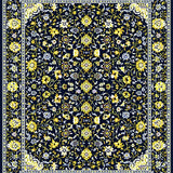 Ultra Soft Area Rug, Non Slip, Stain Resistant, Washable Area Rugs for Living Room, Bedroom, Transitional Elegant Trellis Aesthetic(Blue)