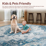 Chic Distressed Tiled Design(Blue)