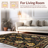 Ultra Soft Area Rug, Non Slip, Stain Resistant, Washable Area Rugs for Living Room, Bedroom, Handmade Reversible Multi Color Entryway Rug(Red)