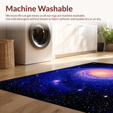 Ultra Soft Area Rug, Non Slip, Stain Resistant, Washable Area Rugs for Living Room, Bedroom, Dynamic Universe Inspired Aesthetic(Blue)