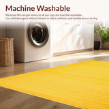 Ultra Soft Area Rug, Non Slip, Stain Resistant, Washable Area Rugs for Living Room, Bedroom, Vibrant Shaggy Textured Delight(Yellow)