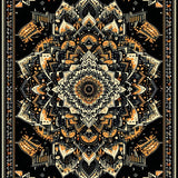 Elegant Abstract Circular Motif(Black)