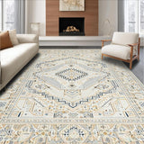 Ultra Soft Area Rug, Non Slip, Stain Resistant, Washable Area Rugs for Living Room, Bedroom, Beige and Gray Boho Patio(Beige)