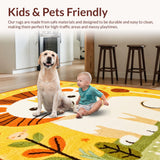 Ultra Soft Area Rug, Non Slip, Stain Resistant, Washable Area Rugs for Living Room, Bedroom, Engaging Colorful Lettering Display(Yellow)
