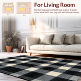 Rustic Black and Beige Motif(Black)