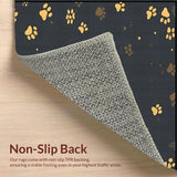 Ultra Soft Area Rug, Non Slip, Stain Resistant, Washable Area Rugs for Living Room, Bedroom, Chic Minimalist Paw Print Aesthetic(Gray)