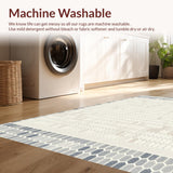 Ultra Soft Area Rug, Non Slip, Stain Resistant, Washable Area Rugs for Living Room, Bedroom, Modern Tiled Area with Timeless Design(Beige)