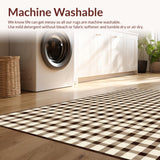 Ultra Soft Area Rug, Non Slip, Stain Resistant, Washable Area Rugs for Living Room, Bedroom, Soft Plush Diamond Patterned Accent(Beige)