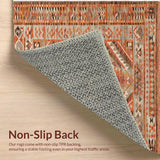 Ultra Soft Area Rug, Non Slip, Stain Resistant, Washable Area Rugs for Living Room, Bedroom, Modern Minimalist Terracotta Carpet for Home Office(Orange)