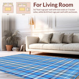 Sleek Pastel Tartan Texture(Blue)
