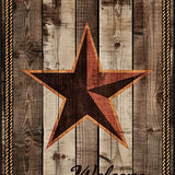 Ultra Soft Area Rug, Non Slip, Stain Resistant, Washable Area Rugs for Living Room, Bedroom, Rustic West Star Welcome Rug for Entryway Brown Cowboy Cowgirl Motif Carpet(Brown)