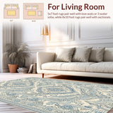 Ultra Soft Area Rug, Non Slip, Stain Resistant, Washable Area Rugs for Living Room, Bedroom, Glam Neutral Area Rug for Minimalist Lifestyle(Beige)