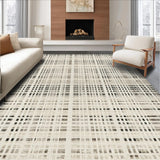 Classic Graphite Stripe Featuring Minimalist Parallel Band Motif(Beige)