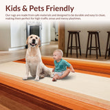 Amber Horizon with Faded Gradient Stripes in Burnt Orange and Brown(Beige)