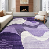 Ultra Soft Area Rug, Non Slip, Stain Resistant, Washable Area Rugs for Living Room, Bedroom, Vibrant Modern Ombre Design(Purple)