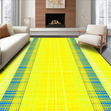 Ultra Soft Area Rug, Non Slip, Stain Resistant, Washable Area Rugs for Living Room, Bedroom, Radiant Decorative Wave Composition(Yellow)