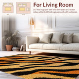 Ultra Soft Area Rug, Non Slip, Stain Resistant, Washable Area Rugs for Living Room, Bedroom, Eye-Catching Decorative Wildlife Rug for Offices(Beige)