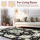 Whimsical Modern Floral Theme Design(Black)