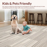 Ultra Soft Area Rug, Non Slip, Stain Resistant, Washable Area Rugs for Living Room, Bedroom, Contemporary Elegant Textured Layers(Gray)