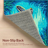 Ultra Soft Area Rug, Non Slip, Stain Resistant, Washable Area Rugs for Living Room, Bedroom, Serene Marine Life Composition(Blue)