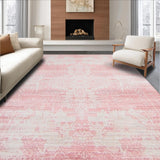 Ultra Soft Area Rug, Non Slip, Stain Resistant, Washable Area Rugs for Living Room, Bedroom, Whimsical Plush Color-Blend Style(Pink)