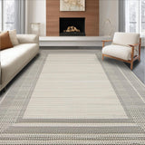 Ultra Soft Area Rug, Non Slip, Stain Resistant, Washable Area Rugs for Living Room, Bedroom, Warm Toned Decorative Weave(Beige)