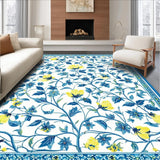 Ultra Soft Area Rug, Non Slip, Stain Resistant, Washable Area Rugs for Living Room, Bedroom, Colorful Laundry Room Runner(Blue)