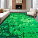 Ultra Soft Area Rug, Non Slip, Stain Resistant, Washable Area Rugs for Living Room, Bedroom, Lush Indoor Tie-Dye Appeal(Green)