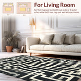 Ultra Soft Area Rug, Non Slip, Stain Resistant, Washable Area Rugs for Living Room, Bedroom, Modern Bow Decor Rug(Gray)