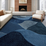 Ultra Soft Area Rug, Non Slip, Stain Resistant, Washable Area Rugs for Living Room, Bedroom, Luxurious 3D Marine-inspired Visual Appeal(Blue)