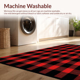 Cozy Black White Check(Red)