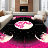 Ultra Soft Area Rug, Non Slip, Stain Resistant, Washable Area Rugs for Living Room, Bedroom, Contemporary Floral Starry Aesthetic(Pink)
