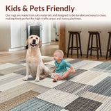 Ultra Soft Area Rug, Non Slip, Stain Resistant, Washable Area Rugs for Living Room, Bedroom, Natural Tone Pet-Friendly Meditation Space Rug(Beige)