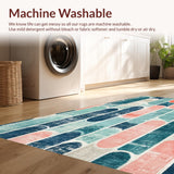 Ultra Soft Area Rug, Non Slip, Stain Resistant, Washable Area Rugs for Living Room, Bedroom, Catch The Wave Surfboard Rug Nautical Theme Decorative Floor Mat Decor(Blue)