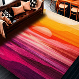 Ultra Soft Area Rug, Non Slip, Stain Resistant, Washable Area Rugs for Living Room, Bedroom, Surfboard Patterned Floor Rug Beach Vibes & Summer Decor Washable(Orange)
