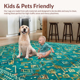 Vibrant Teal Ethnic Texture(Blue)